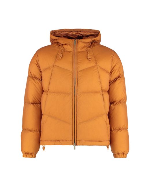 K-Way Orange Short Padded Down Jacket Polyester for men