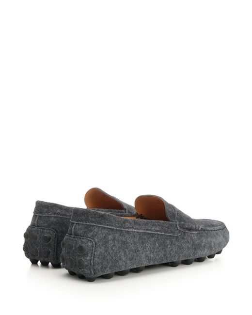 Tod's Gray Gommino Leather Loafers for men