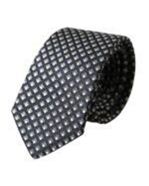 Dolce & Gabbana Gray 100% Silk Patterned Adjustable Tie for men