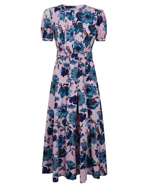 Diane von Furstenberg Blue Frankie Floral-print Midi Dress