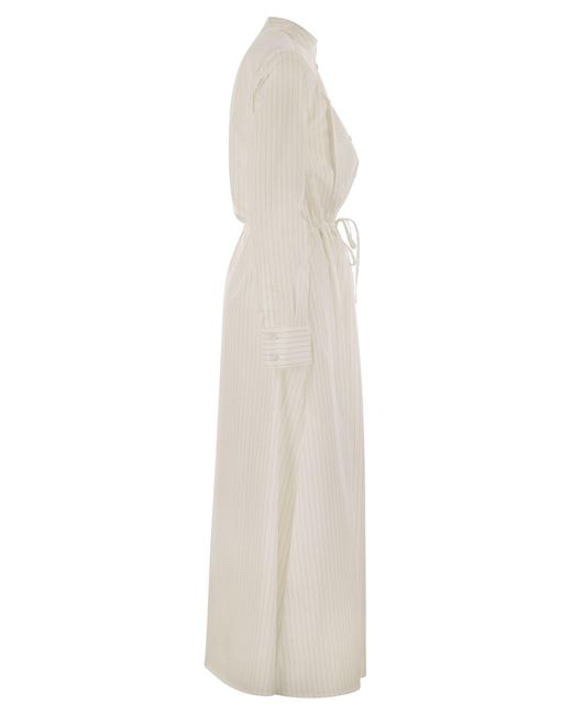 パーティードレス FABIANA FILIPPI Long cotton chemisier dress Fabiana Filippi Long Cotton Chemisier Dress in White | Lyst