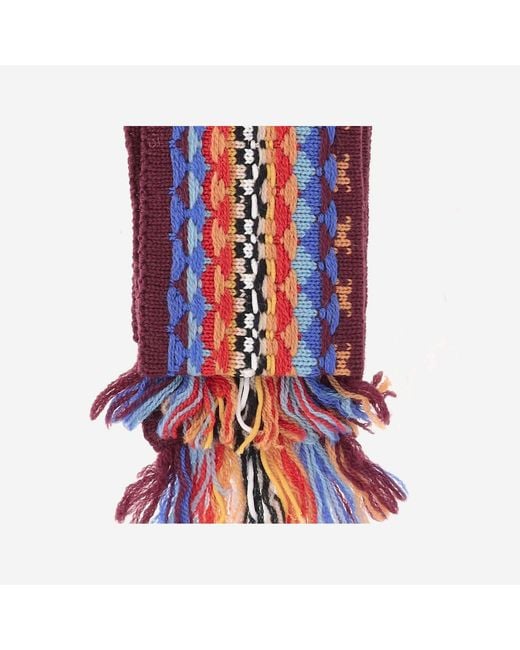 Dries Van Noten Red Scarf Wool