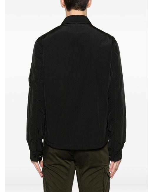 C P Company Black Coats Poliammide for men