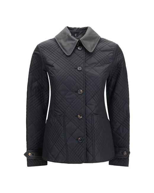 Burberry Black Fernleigh Quilted Nylon Jacket Polyamide