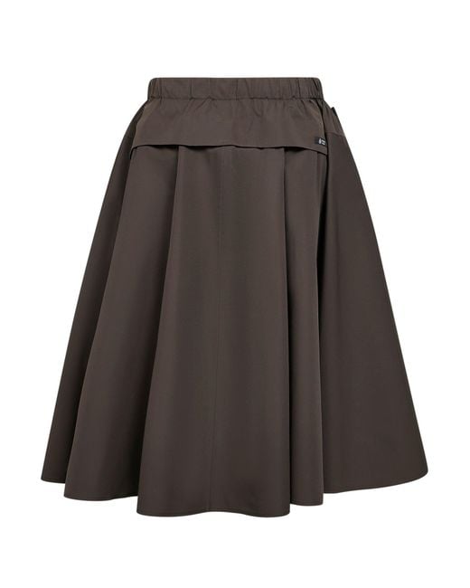 Prada Brown Midi Skirt Circle Recycled Polyester
