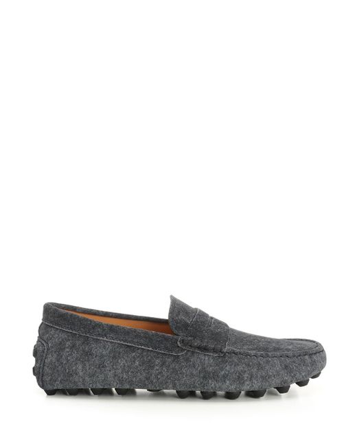Tod's Gray Gommino Leather Loafers for men