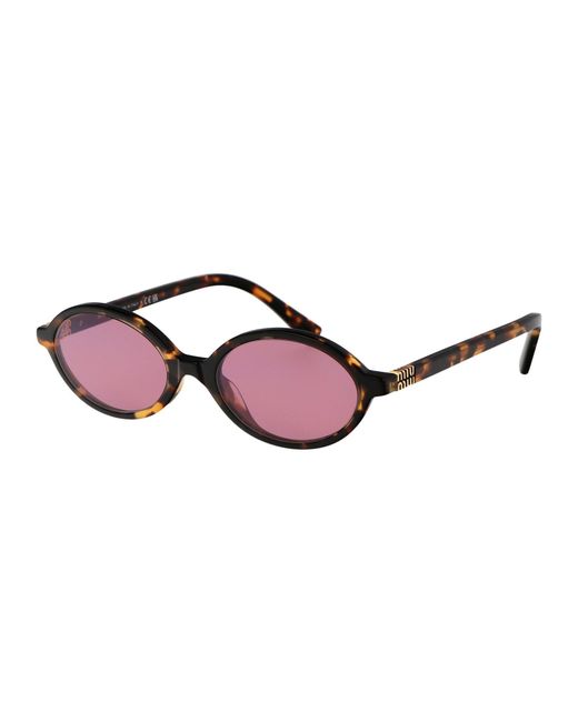 Miu Miu Pink Havana Miele Acetate Sunglasses