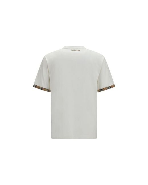 Burberry Gray White Cotton T for men