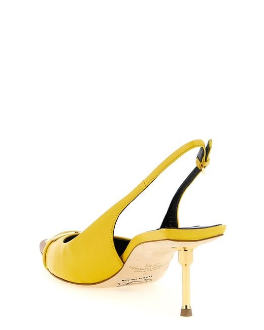 Elisabetta Franchi Metallic Leather Slingback