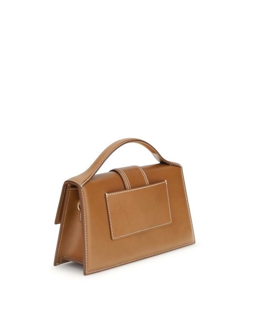 Jacquemus Brown Top-Handle Bag Calf Leather Bos Taurus Handbags