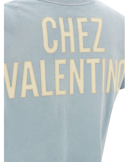 Valentino Garavani Blue Panther Lady T-Shirt Cotton