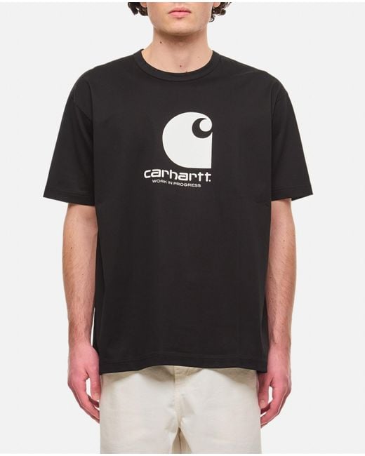 Junya Watanabe Black Carhartt Short Sleeve T-Shirt for men