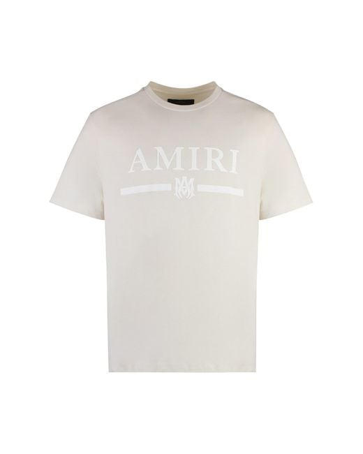 Amiri White Cotton Crew-Neck T-Shirt for men