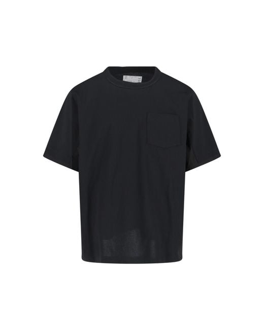 Sacai Black T-Shirts And Polos Cotton for men