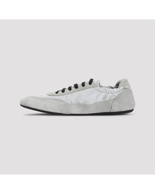 Prada White Collapse Sneakers