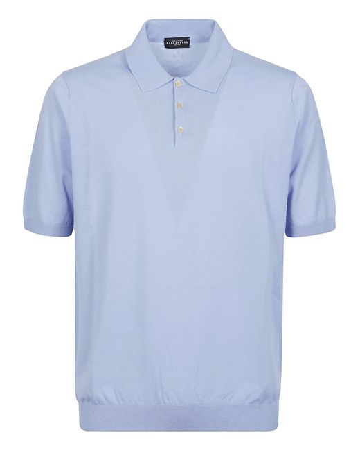 Ballantyne Blue Short Sleeve Polo Shirt for men