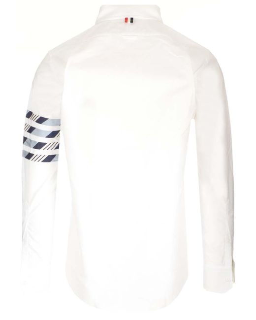 Thom Browne White 4-Bar Slim Fit Shirt for men