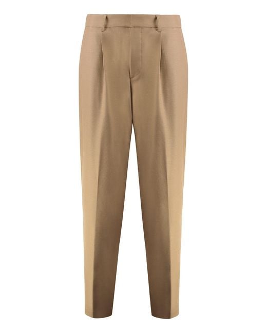 Boss Natural Wool Blend Trousers for men