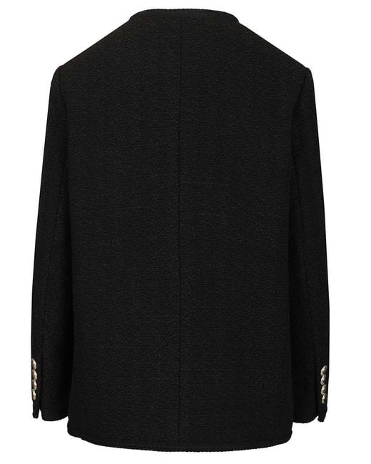 DUNST Black Tweed Jacket Shell: Cotton