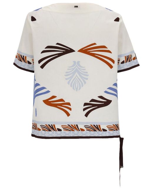 Herno White T-Shirt Summer Print Cotton T-Shirts