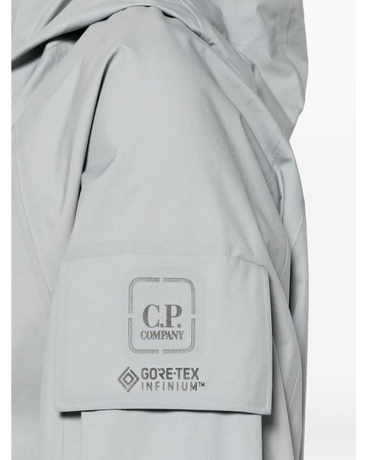 C P Company Gray Gore-tex 3l Infinium Hooded Jacket for men