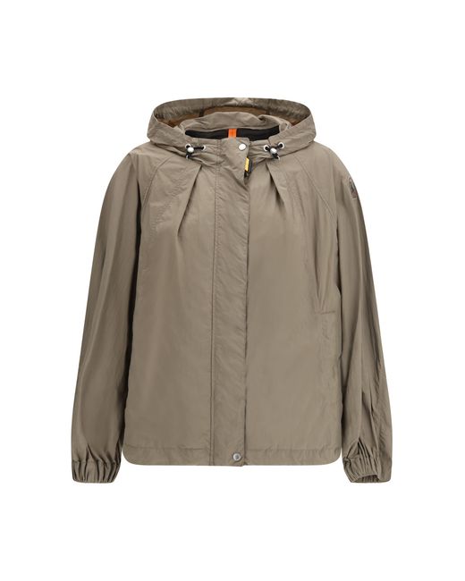 Parajumpers Brown Hooded Jacket Itoha Outer: Polyamide