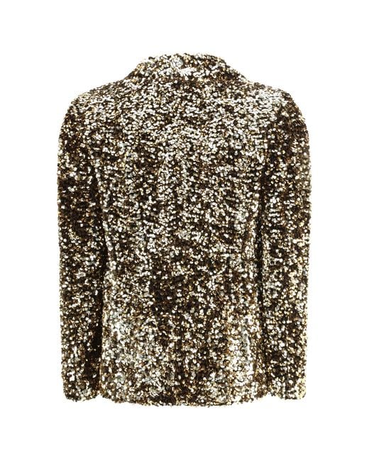Ella Black Single-Breasted Jacket With Sequins