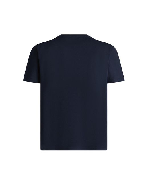 Etro Blue T-Shirt With Paisley Patch for men