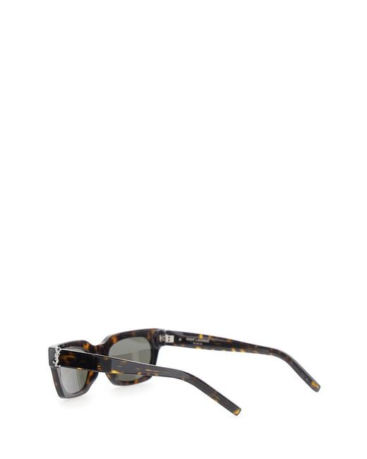 Saint Laurent Brown Sunglasses Wellington Leopard Print Acetate