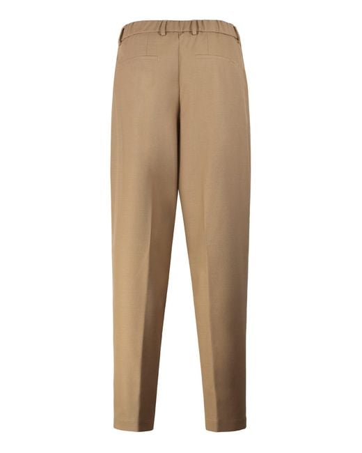 Boss Natural Wool Blend Trousers for men
