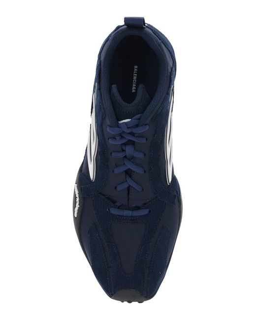 Balenciaga Blue Sneakers Monday Ultra Polyester Trainers for men