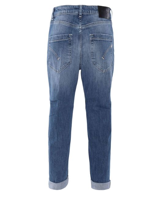 Dondup Blue Cotton Blend Jeans