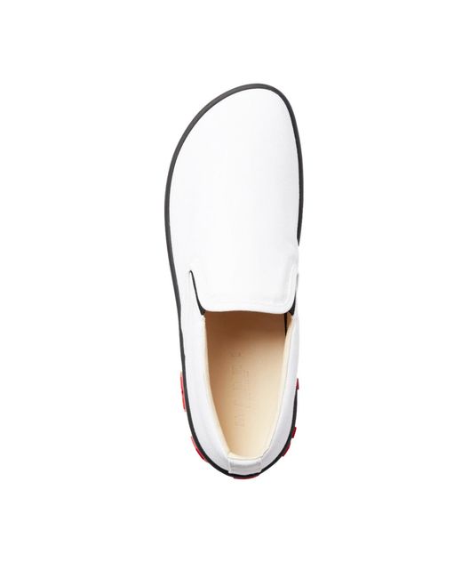Marni White Logo Slip-On Sneakers for men