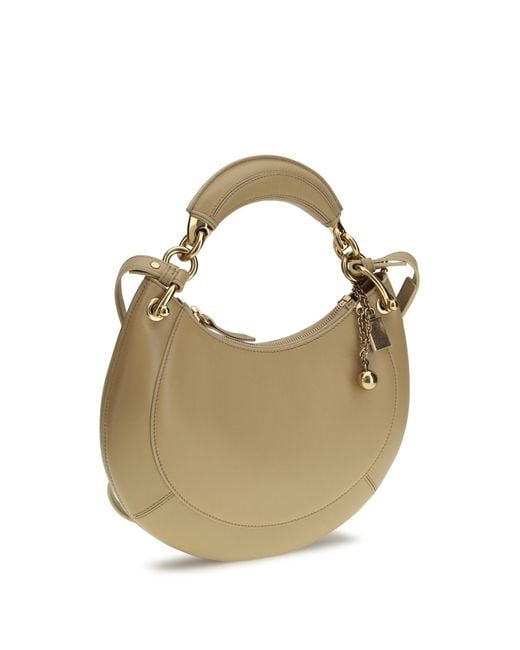 Chloé Natural Shoulder Bag Marcie Calf Leather