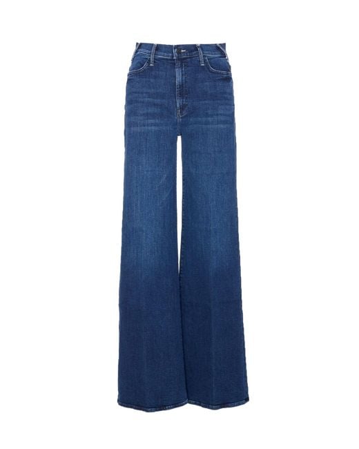 Mother Blue The Hustler Roller Sneak Jeans