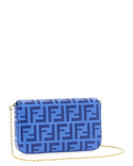 Fendi Blue Calfskin Cardholder Accessory