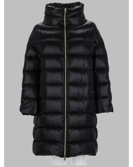 Herno Black Down Jacket Matilde Polyamide Trench & Raincoats