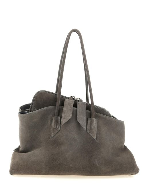 The Attico Brown Bovine Leather Shoulder Bag