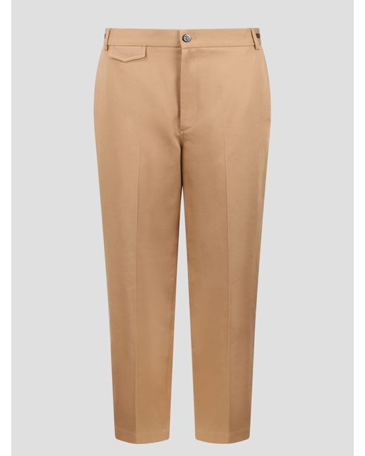 Gucci Natural Web Detail Cotton Trousers for men