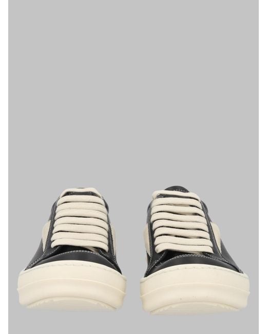 Rick Owens Metallic Sneakers Vintage Cow Leather Trainers