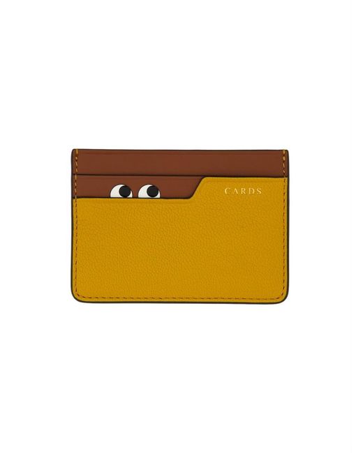 Anya Hindmarch Yellow Leather Card Holder