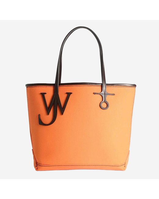 J.W. Anderson Orange Small Anchor Tote Bag Cotton Shoulder