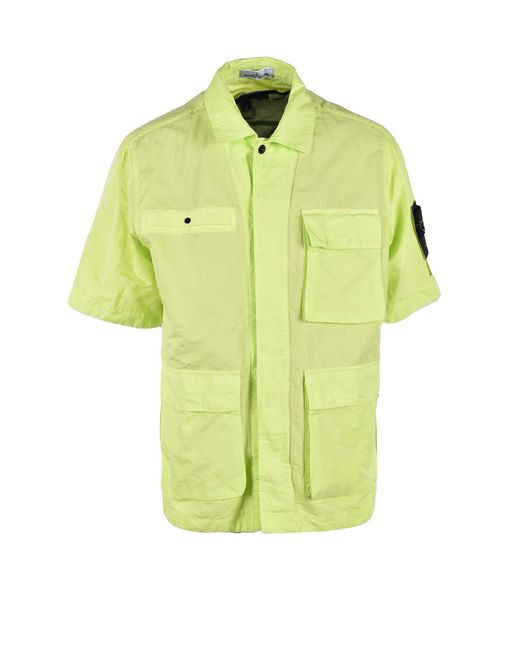 Stone Island Lime Blazer in Yellow for Men | Lyst