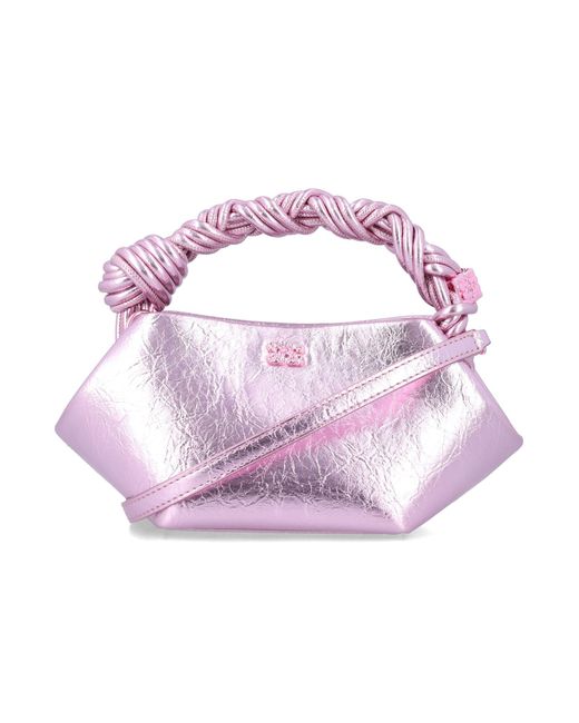 Ganni Pink Metallic Mini Bou Bag