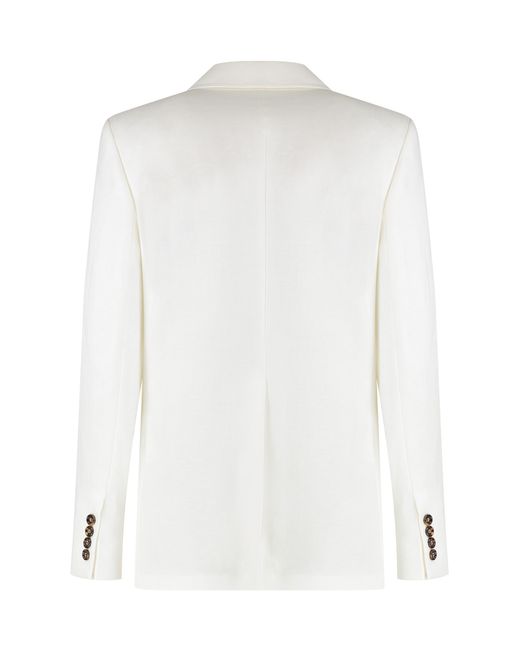 Max Mara White Linen Jacket Guglia Blazers