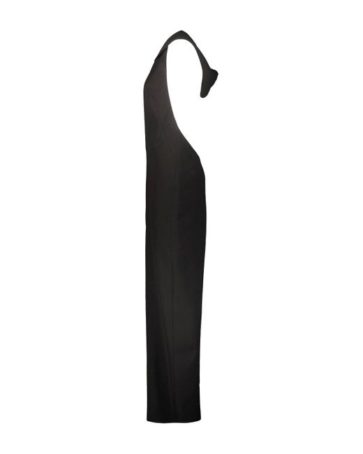 Monot Black Hooded Dress With Slit Clothing