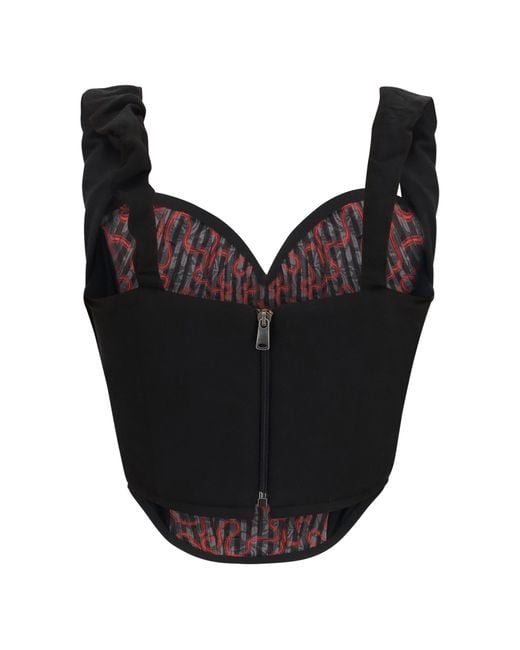 Vivienne Westwood Black Sunday Corset Top Polyester