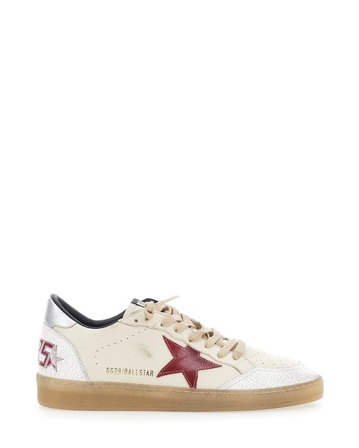 Golden Goose Deluxe Brand White Sneakers Ballstar Leather Ovine Trainers for men