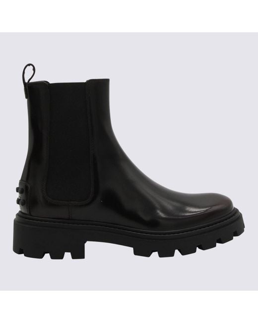 Tod's Black Leather Boots