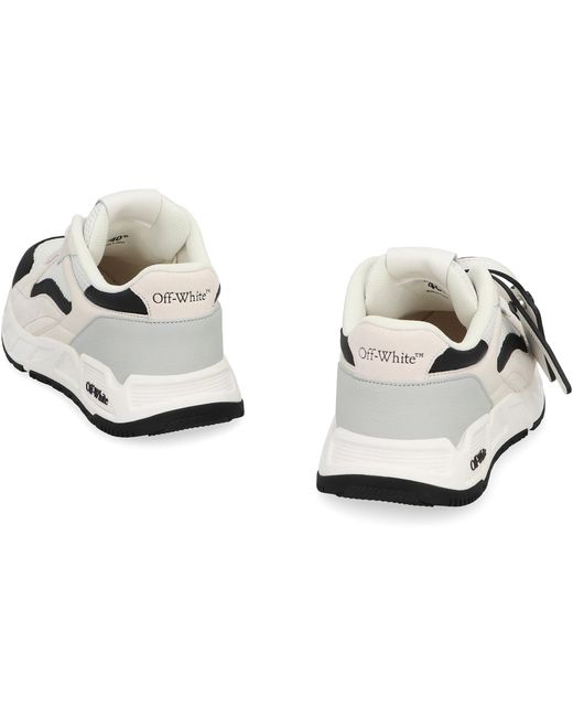 Off-White c/o Virgil Abloh White Leather And Mesh Sneakers Cow Hide Trainers